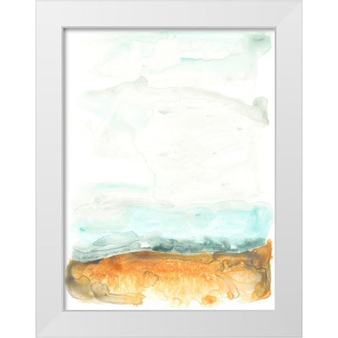 Flowing Sand Bar II White Modern Wood Framed Art Print by Vess, June Erica