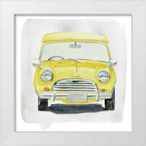 Classic Autos II White Modern Wood Framed Art Print by Parker, Jennifer Paxton