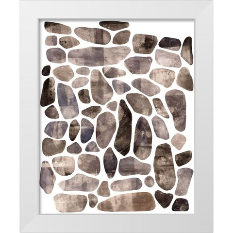 Stepping Stones I White Modern Wood Framed Art Print by Scarvey, Emma