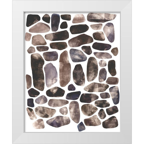 Stepping Stones II White Modern Wood Framed Art Print by Scarvey, Emma