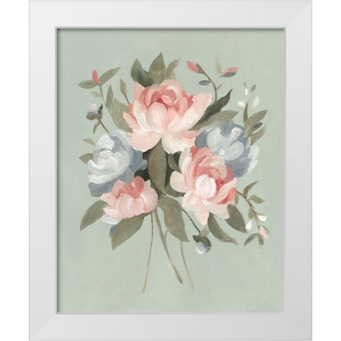 Pastel Bouquet I White Modern Wood Framed Art Print by Scarvey, Emma