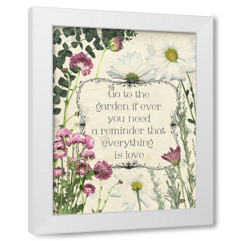 Pressed Floral Quote II White Modern Wood Framed Art Print by Popp, Grace