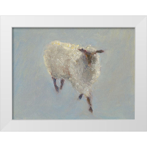 Sheep Strut II White Modern Wood Framed Art Print by Wendling, Marilyn