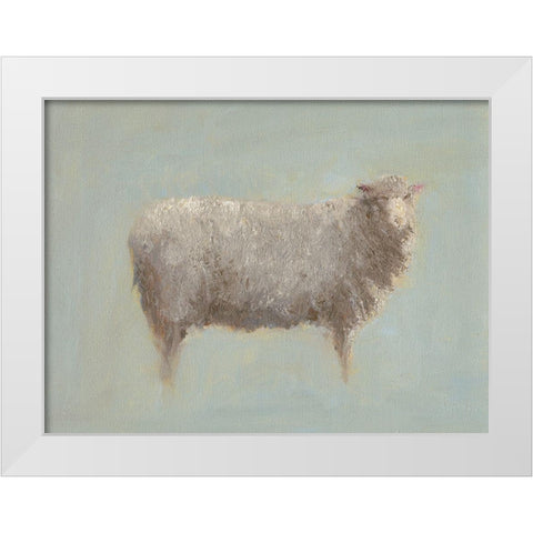Sheep Strut III White Modern Wood Framed Art Print by Wendling, Marilyn