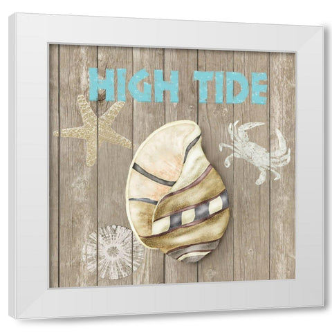 High Tide Shoreline I White Modern Wood Framed Art Print by Reynolds, Jade