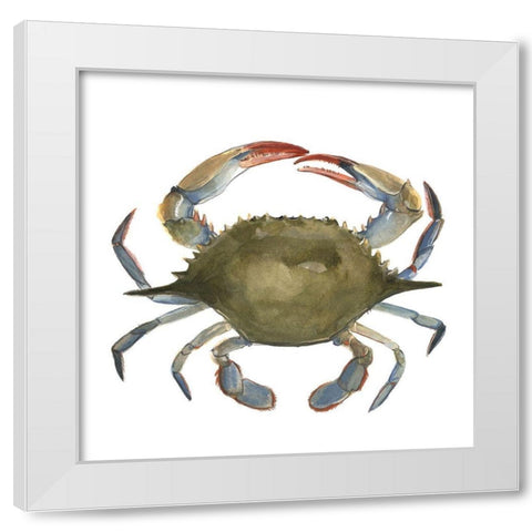 Watercolor Crab II White Modern Wood Framed Art Print by Scarvey, Emma