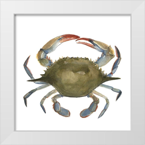 Watercolor Crab II White Modern Wood Framed Art Print by Scarvey, Emma