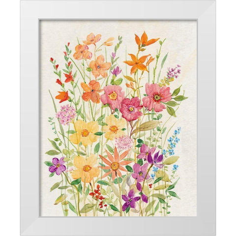 Hot Summer Mix II White Modern Wood Framed Art Print by OToole, Tim