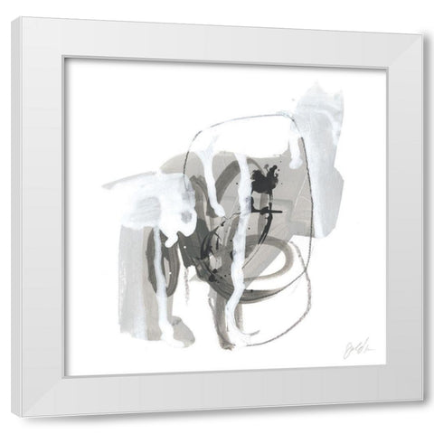 Gray Scale I White Modern Wood Framed Art Print by Vess, June Erica