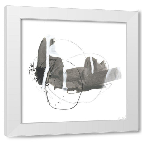 Gray Scale III White Modern Wood Framed Art Print by Vess, June Erica
