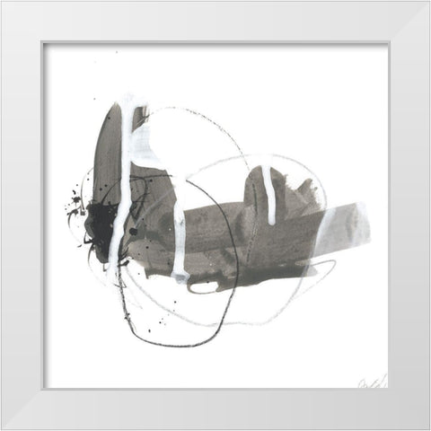 Gray Scale III White Modern Wood Framed Art Print by Vess, June Erica