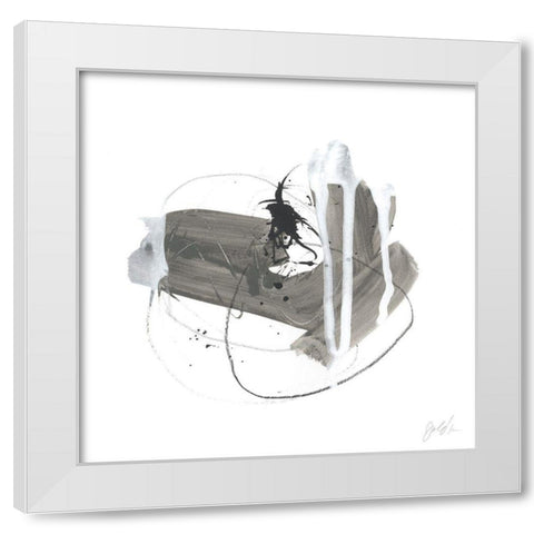 Gray Scale IV White Modern Wood Framed Art Print by Vess, June Erica