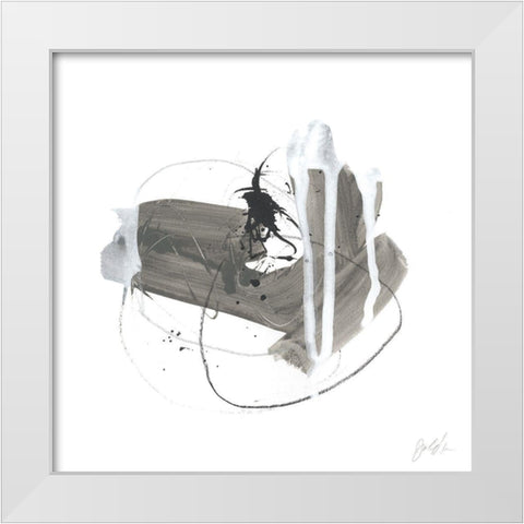 Gray Scale IV White Modern Wood Framed Art Print by Vess, June Erica