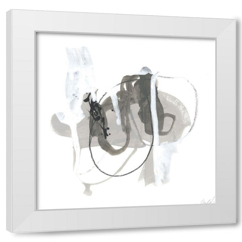 Gray Scale V White Modern Wood Framed Art Print by Vess, June Erica