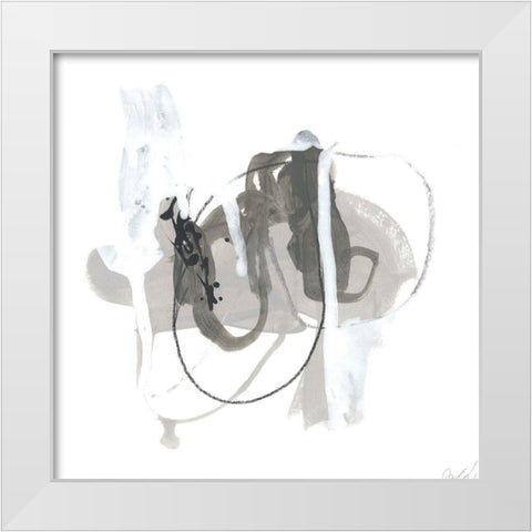 Gray Scale V White Modern Wood Framed Art Print by Vess, June Erica