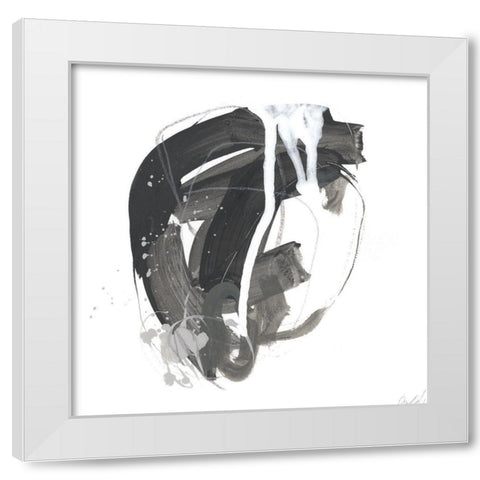 Gray Scale VI White Modern Wood Framed Art Print by Vess, June Erica