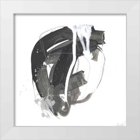 Gray Scale VI White Modern Wood Framed Art Print by Vess, June Erica
