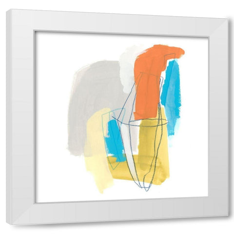 Allegro I White Modern Wood Framed Art Print by Vess, June Erica