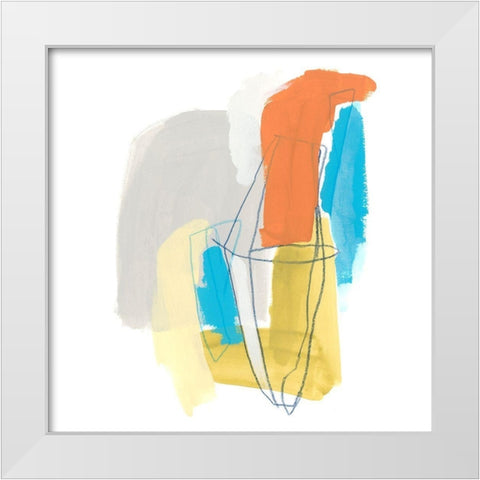Allegro I White Modern Wood Framed Art Print by Vess, June Erica