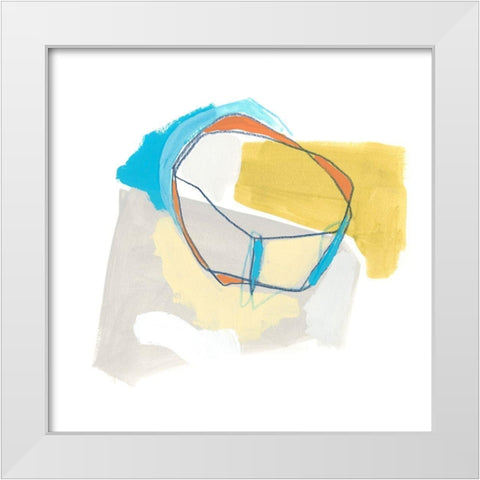 Allegro II White Modern Wood Framed Art Print by Vess, June Erica