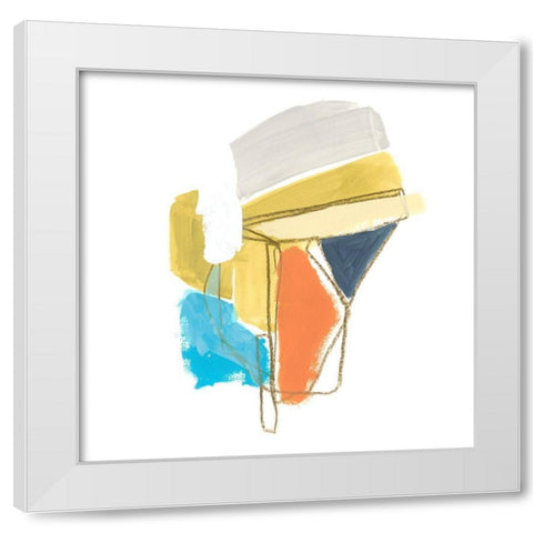Allegro IV White Modern Wood Framed Art Print by Vess, June Erica