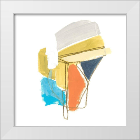 Allegro IV White Modern Wood Framed Art Print by Vess, June Erica