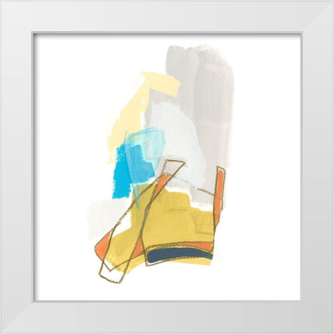 Allegro VI White Modern Wood Framed Art Print by Vess, June Erica