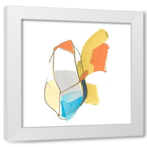 Allegro VII White Modern Wood Framed Art Print by Vess, June Erica