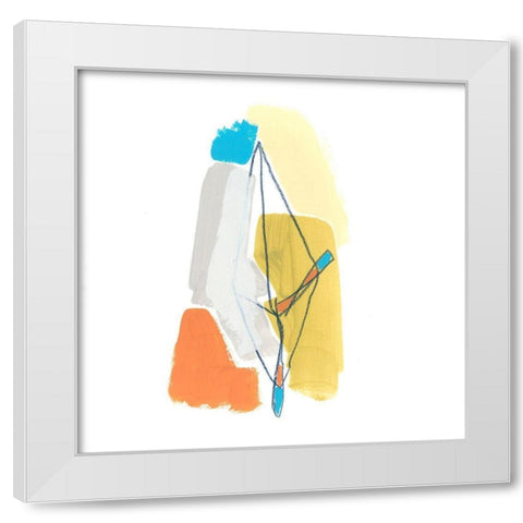Allegro VIII White Modern Wood Framed Art Print by Vess, June Erica