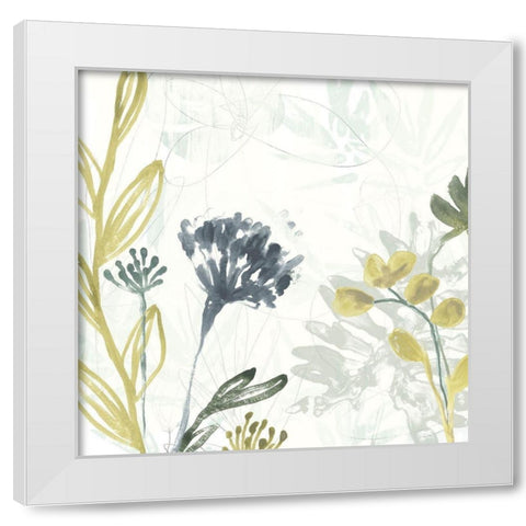 Tropical Stems II White Modern Wood Framed Art Print by Vess, June Erica