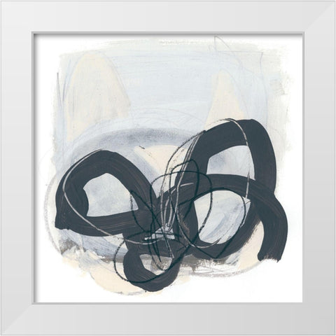Tablature II White Modern Wood Framed Art Print by Vess, June Erica