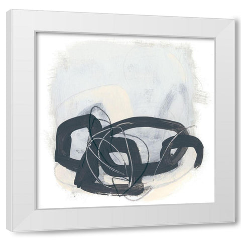 Tablature III White Modern Wood Framed Art Print by Vess, June Erica