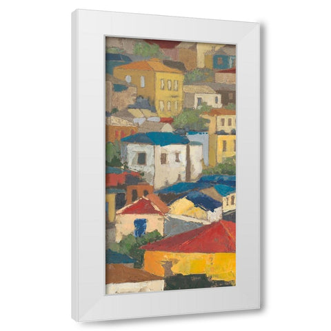 Primary Rooftops I White Modern Wood Framed Art Print by Meagher, Megan