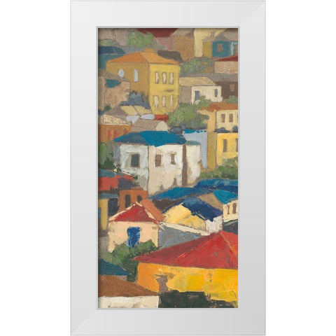 Primary Rooftops I White Modern Wood Framed Art Print by Meagher, Megan