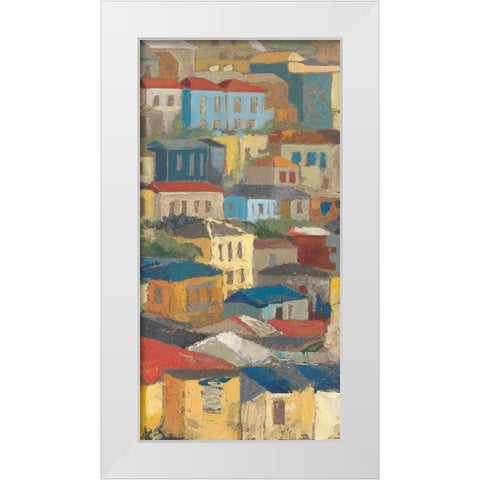 Primary Rooftops II White Modern Wood Framed Art Print by Meagher, Megan