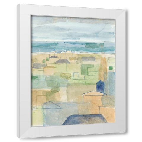 Mediterranean Coast II White Modern Wood Framed Art Print by Meagher, Megan