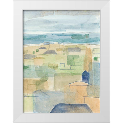 Mediterranean Coast II White Modern Wood Framed Art Print by Meagher, Megan