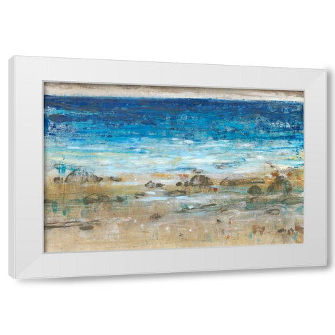 Rocky Shoreline I White Modern Wood Framed Art Print by OToole, Tim