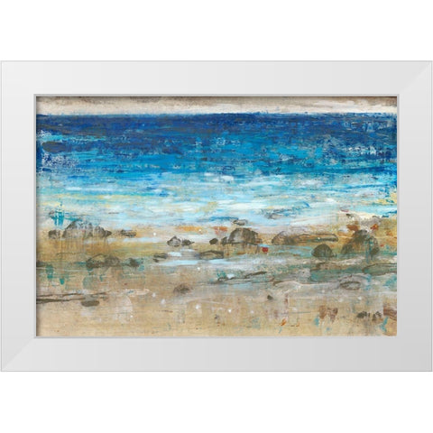 Rocky Shoreline I White Modern Wood Framed Art Print by OToole, Tim