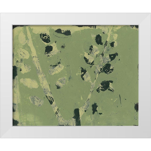 Verdant Branch II White Modern Wood Framed Art Print by Moore, Regina