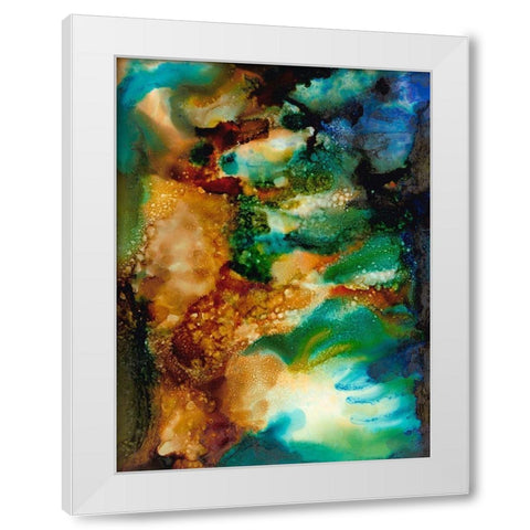 Chromatic Haze I White Modern Wood Framed Art Print by Moore, Regina