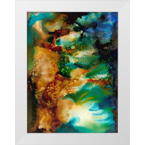 Chromatic Haze I White Modern Wood Framed Art Print by Moore, Regina