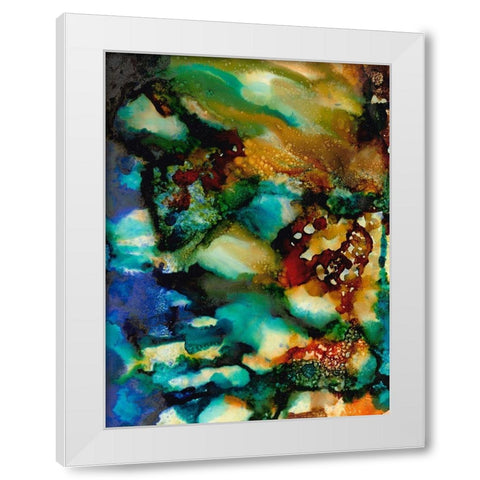 Chromatic Haze II White Modern Wood Framed Art Print by Moore, Regina