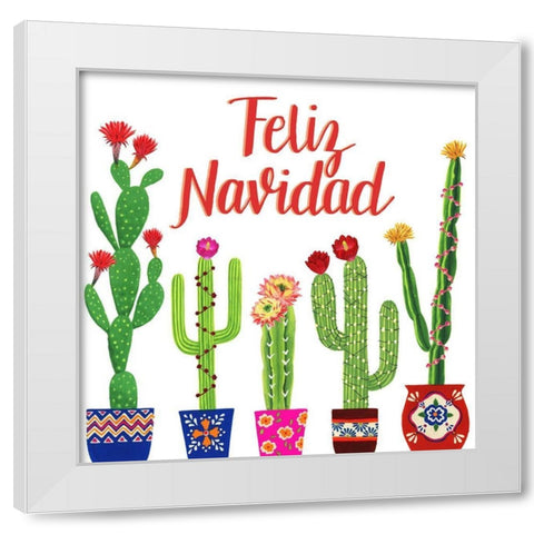 Navidad Tropical I White Modern Wood Framed Art Print by Popp, Grace