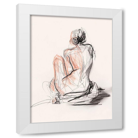 Figure Gesture II White Modern Wood Framed Art Print by Parker, Jennifer Paxton