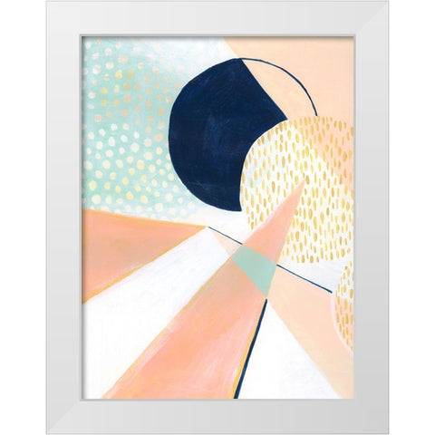 Peach Eclipse II White Modern Wood Framed Art Print by Popp, Grace