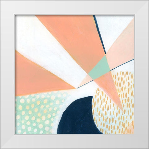 Peach Eclipse IV White Modern Wood Framed Art Print by Popp, Grace