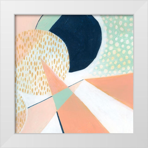 Peach Eclipse VI White Modern Wood Framed Art Print by Popp, Grace