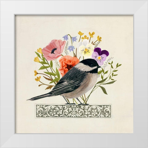 Avian Collage II White Modern Wood Framed Art Print by Borges, Victoria