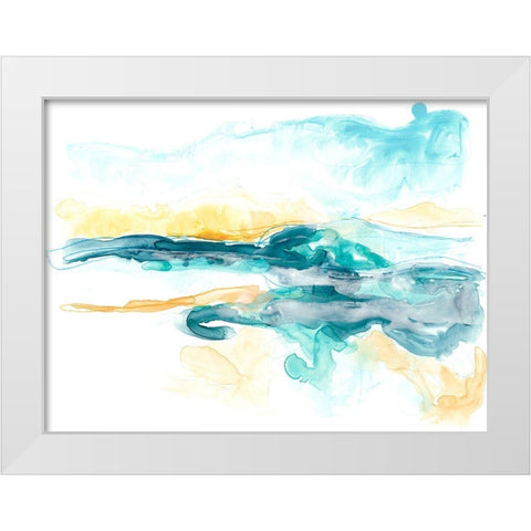 Liquid Lakebed I White Modern Wood Framed Art Print by Vess, June Erica